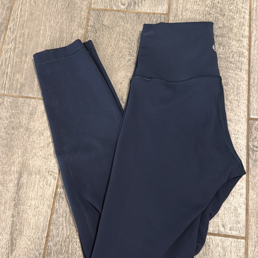 Lululemon Wunder Train Navy Blue High-Waisted Leggings